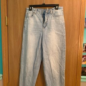 american eagle blue balloon/ wide leg jeans size 4 LONG